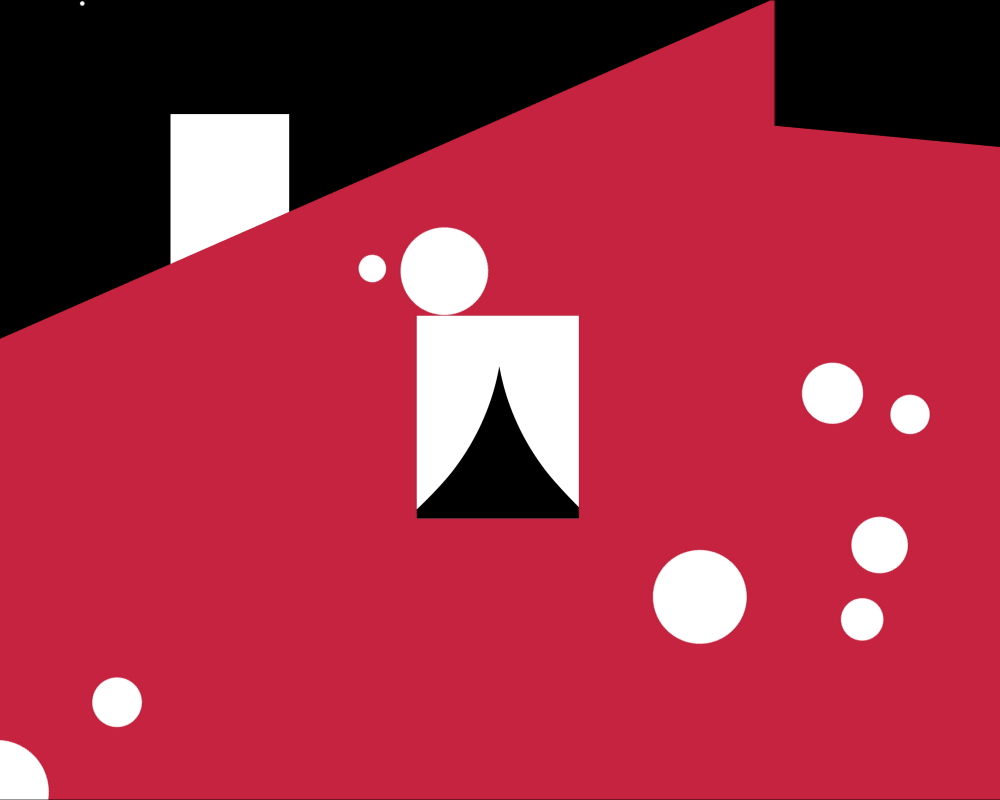 Conceptual animation thumbnail visualizing Xmas joy and love through minimalist motion graphics