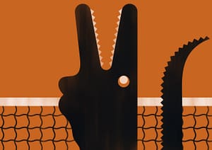 giulio bonasera tennis psychology sport conceptual illustration